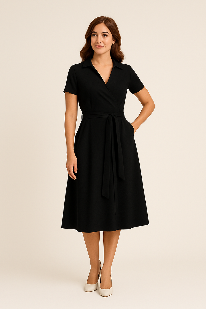 Greer – Tailored Stretch Blouse with Refined Minimalist Charm