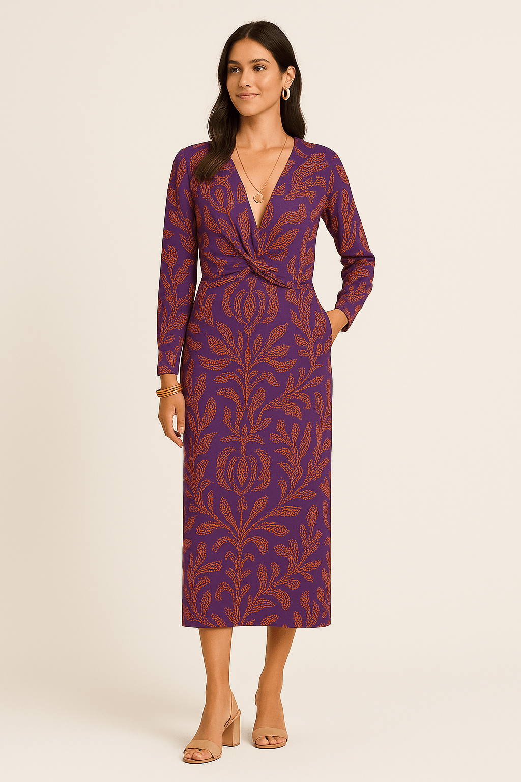 Ciara Midi Dress – Soft Shape, Subtle Elegance, Everyday Ease