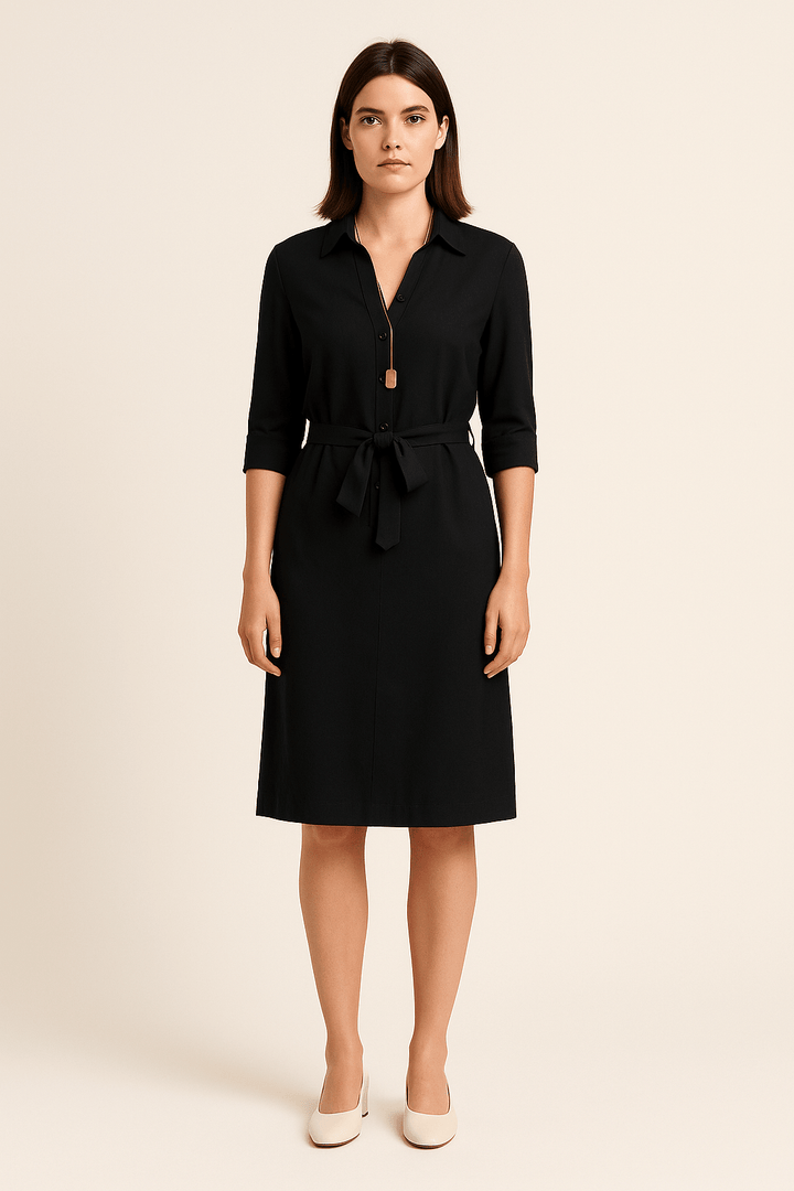 Caoimhe – Button-Down Shirt Dress in Relaxed Cotton Style