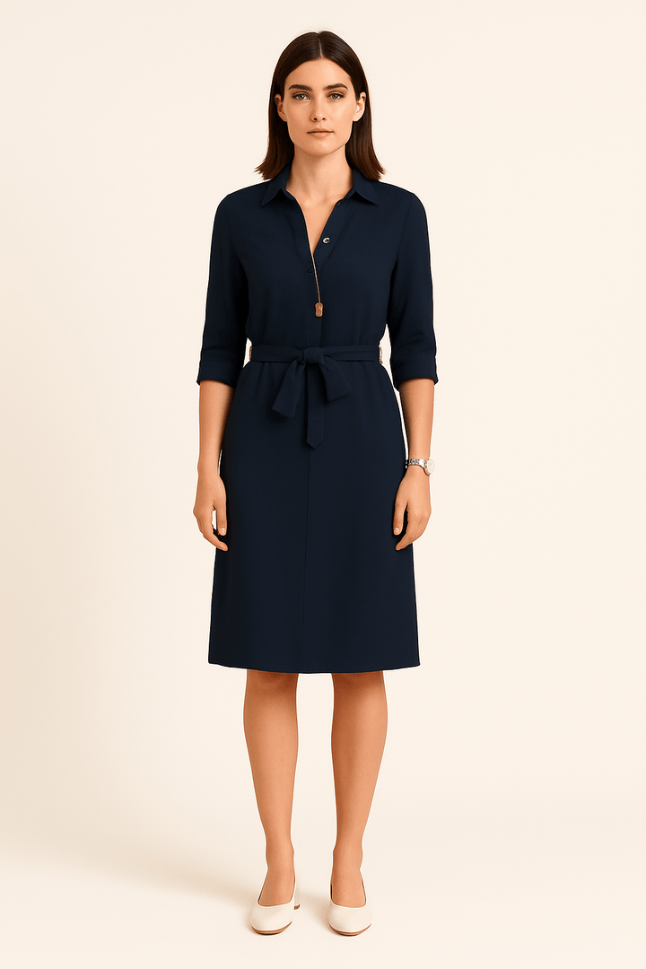 Caoimhe – Button-Down Shirt Dress in Relaxed Cotton Style