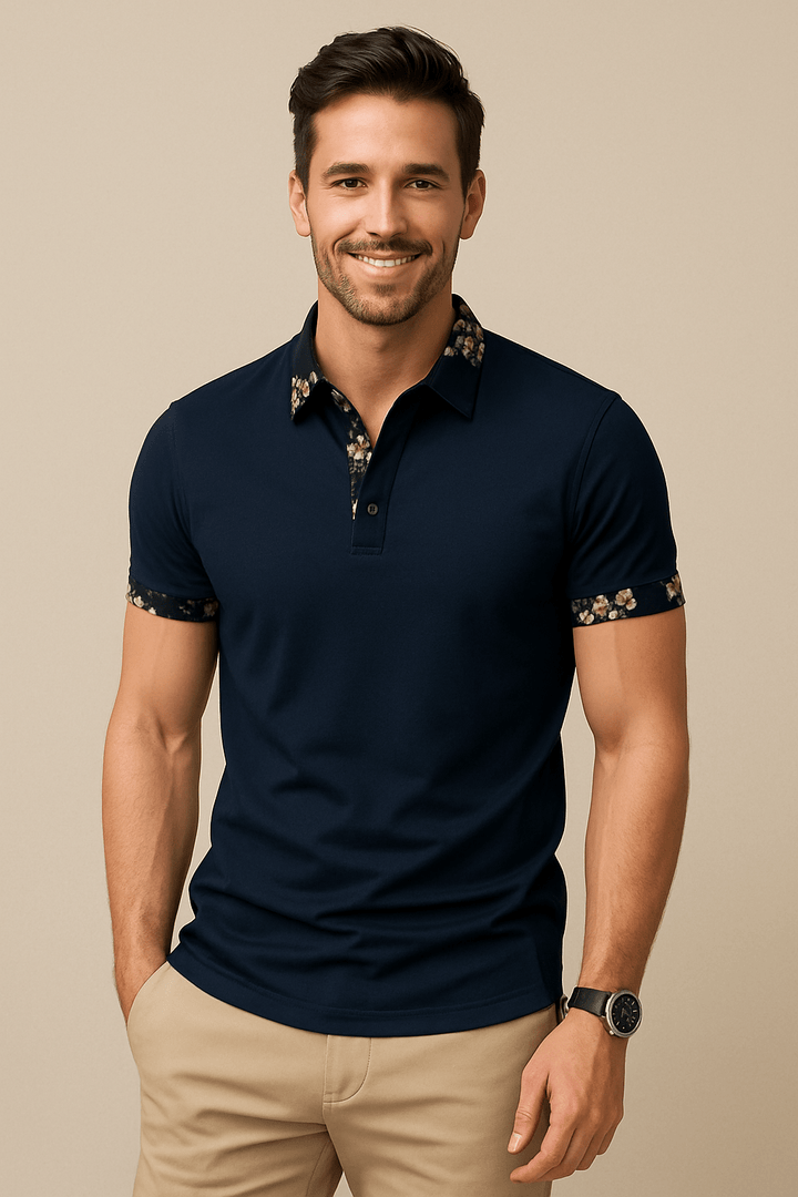 Classic-Fit Breathable Fabric Polo Shirt