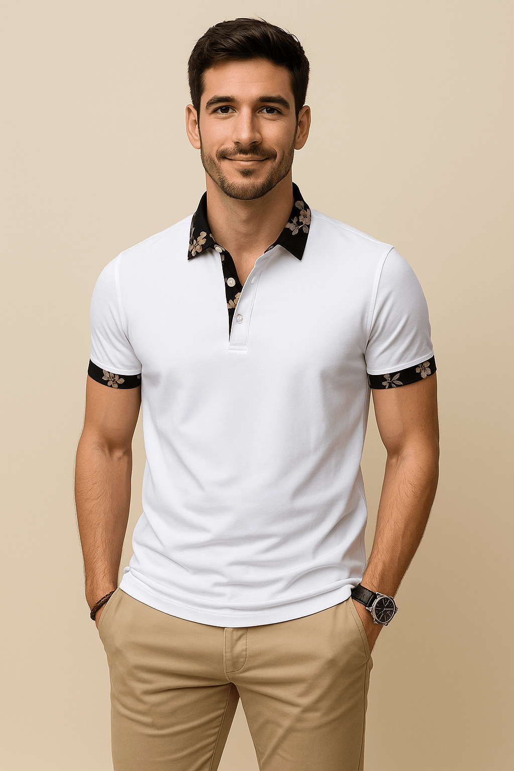 Classic-Fit Breathable Fabric Polo Shirt