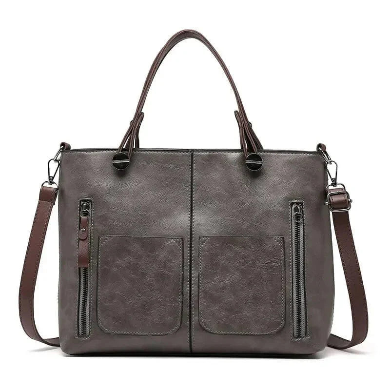 Colette Women's Faux Leather Shoulder Bag with Dual Handles, Detachable Strap, and Multiple Pockets