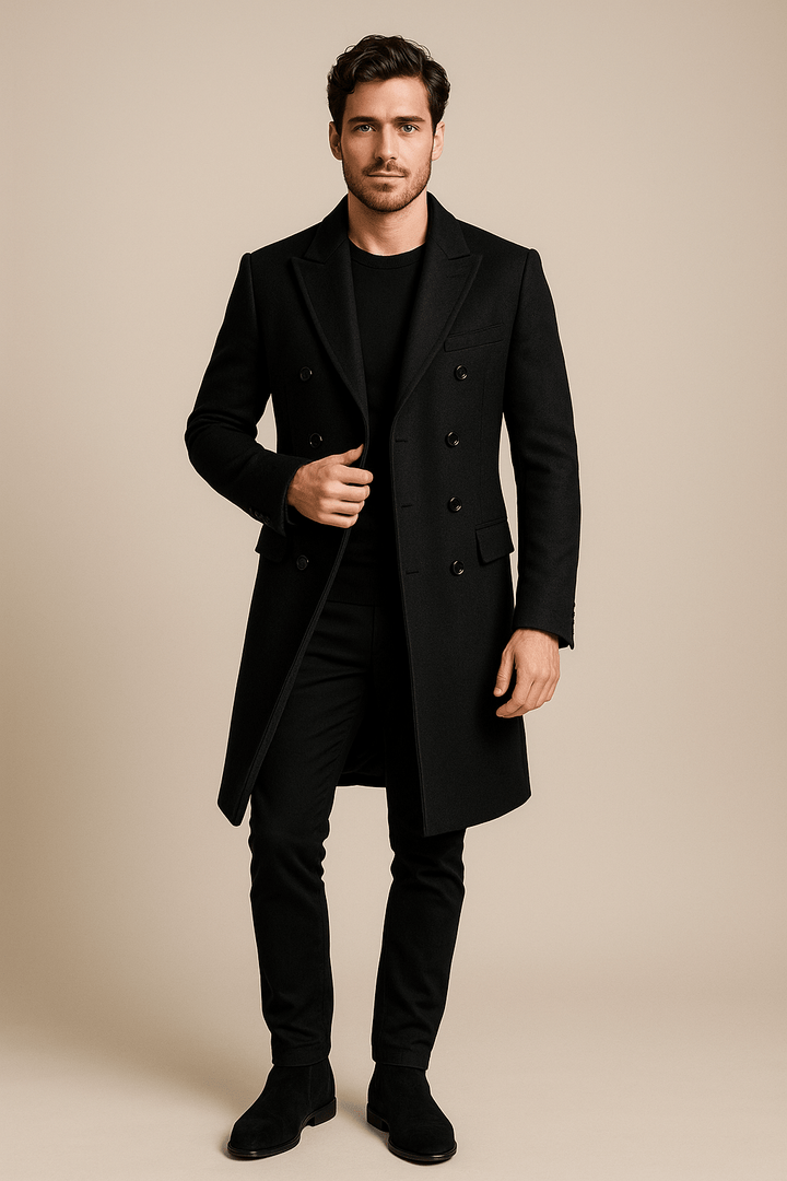Emil – Men’s Double-Breasted Formal Coat with Classic Elegance