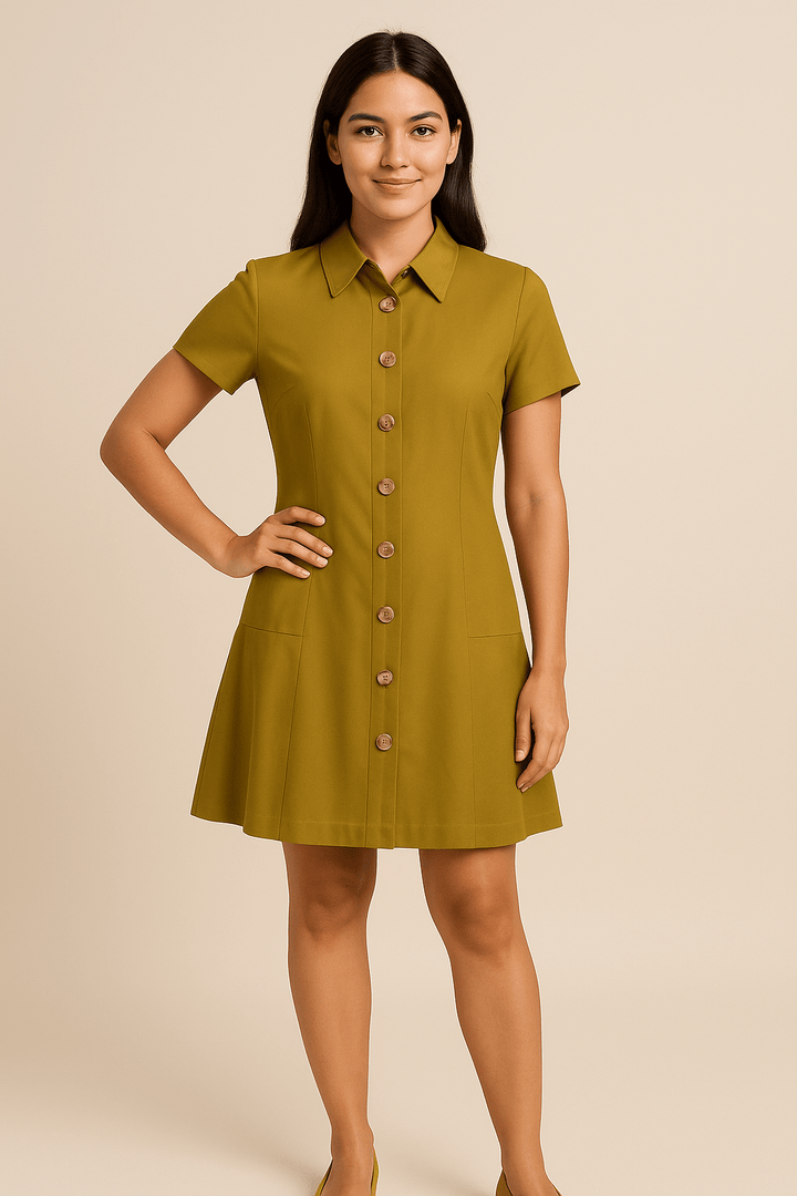 Eva – Women’s Shirt Dress with Button Detail