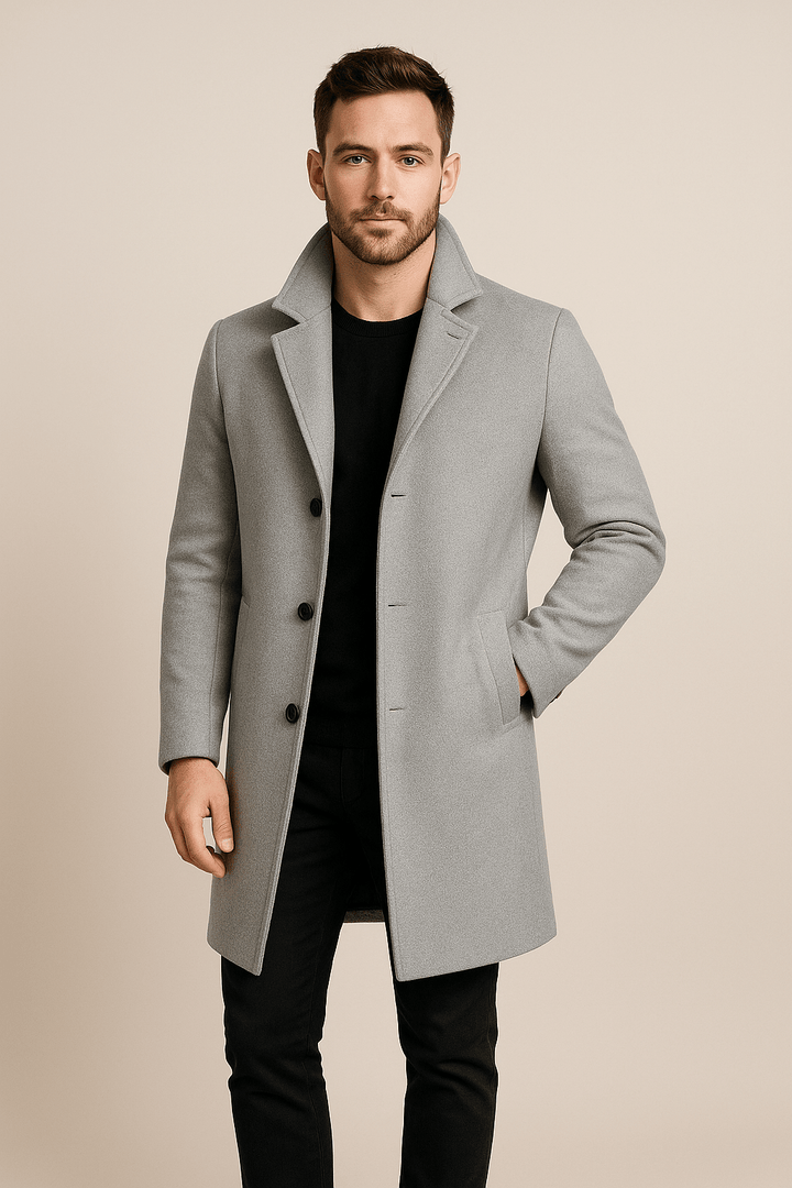 Harvey – Men’s Classic Winter Trench Coat in Durable Polyester