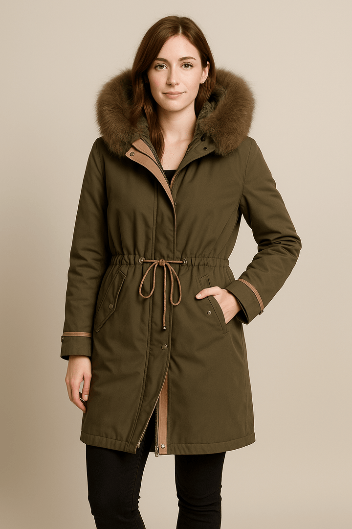 Holla – Women’s Quilted Lining Adjustable Waist Parka Jacket