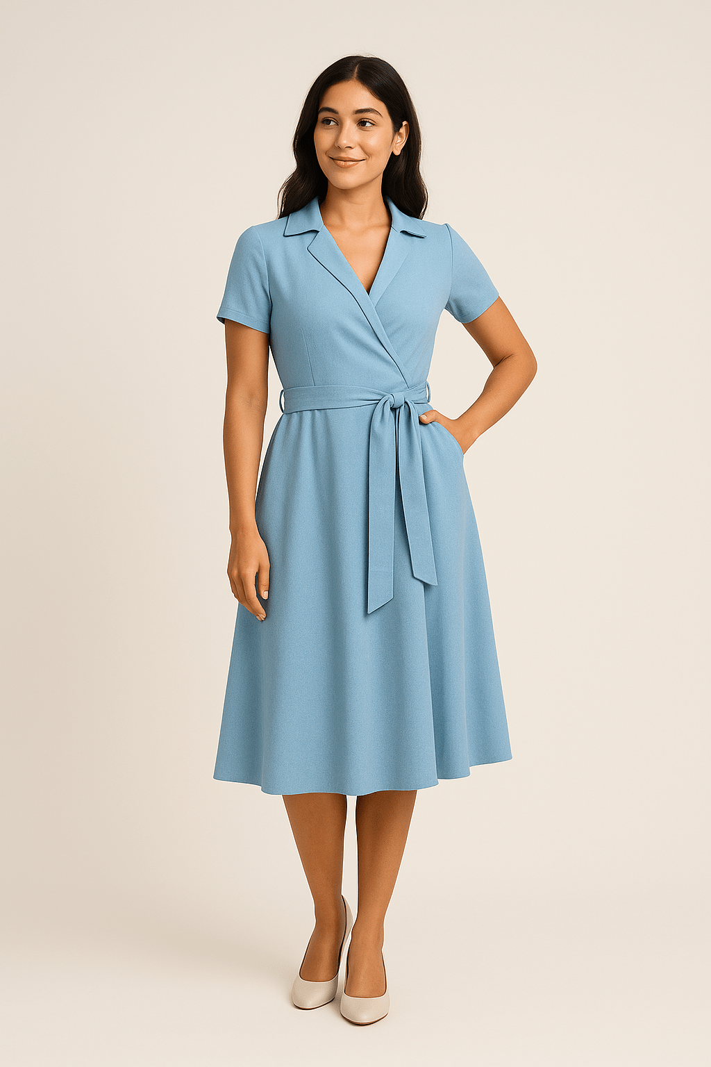 Greer – Tailored Stretch Blouse with Refined Minimalist Charm