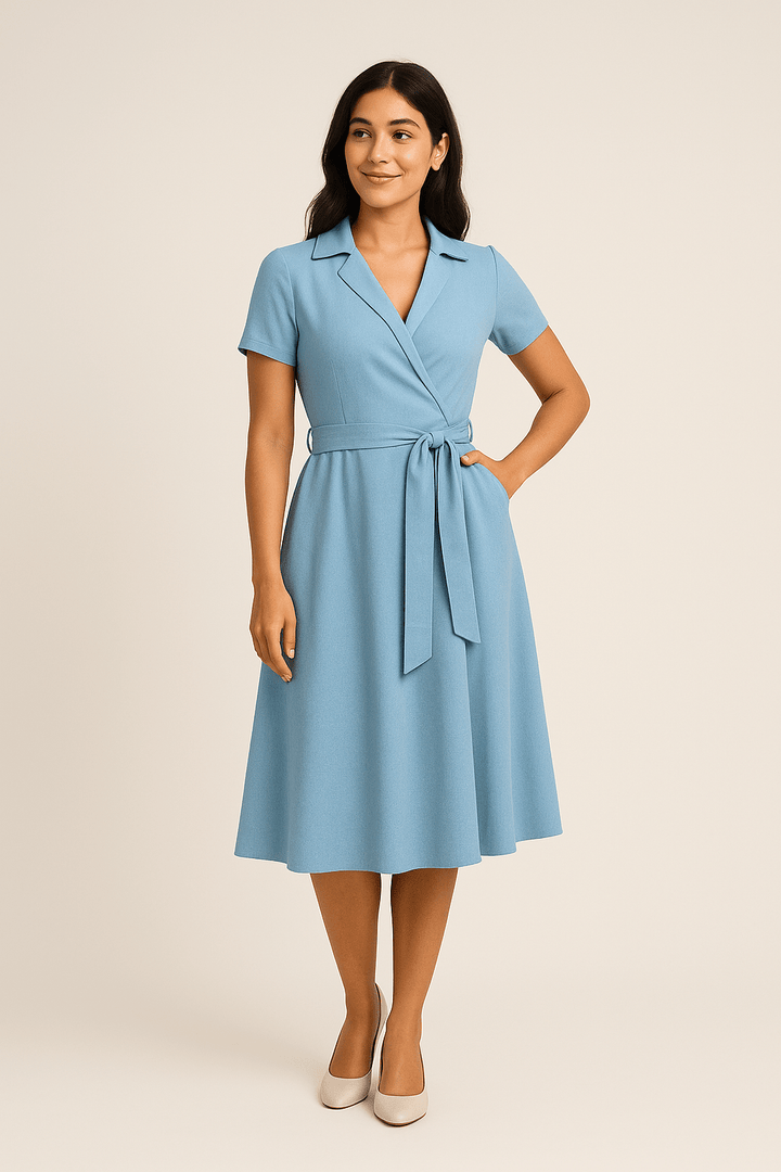 Greer – Tailored Stretch Blouse with Refined Minimalist Charm