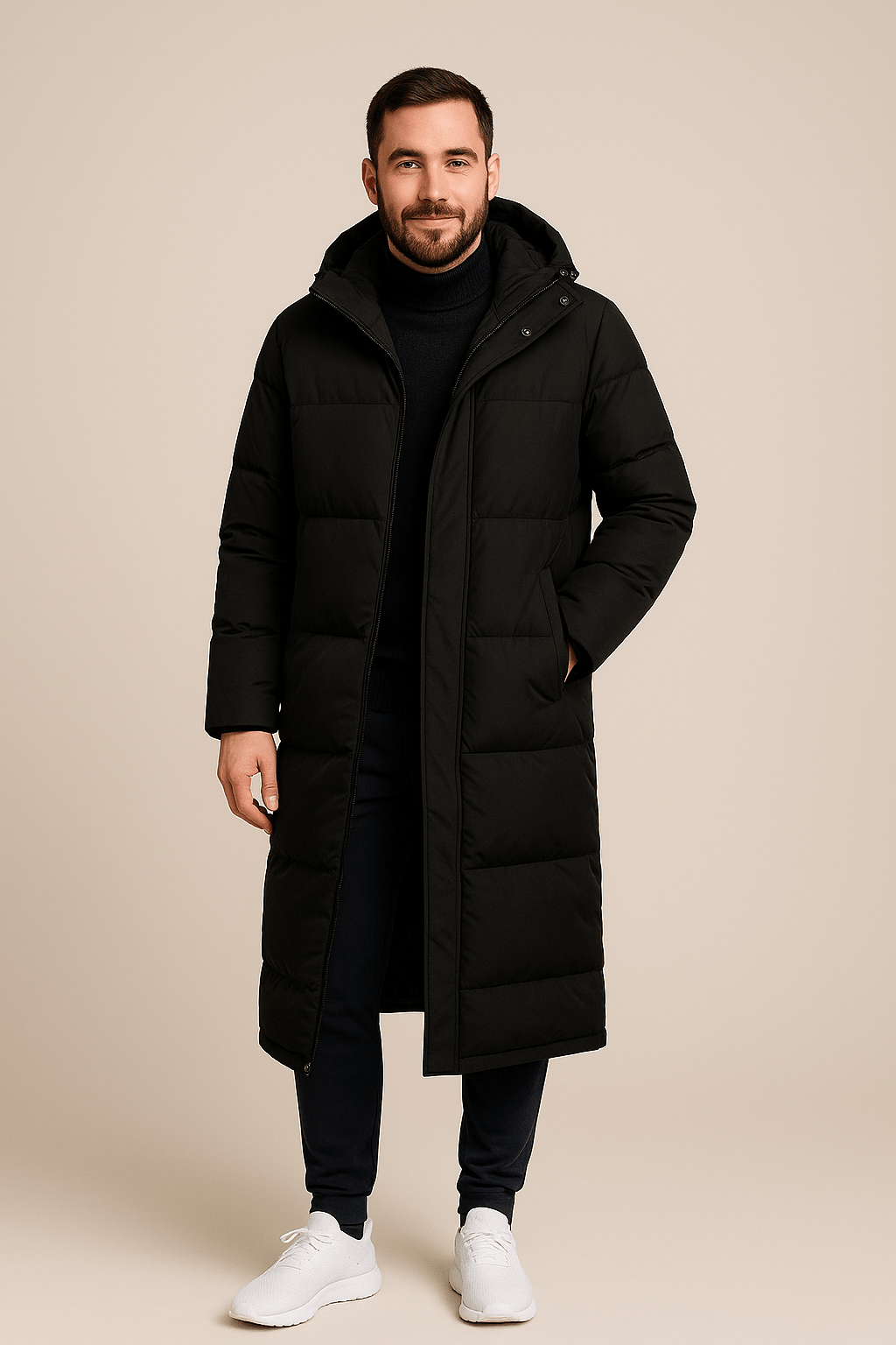 Struan – Men’s Quilted Hooded Relaxed Fit Puffer Coat