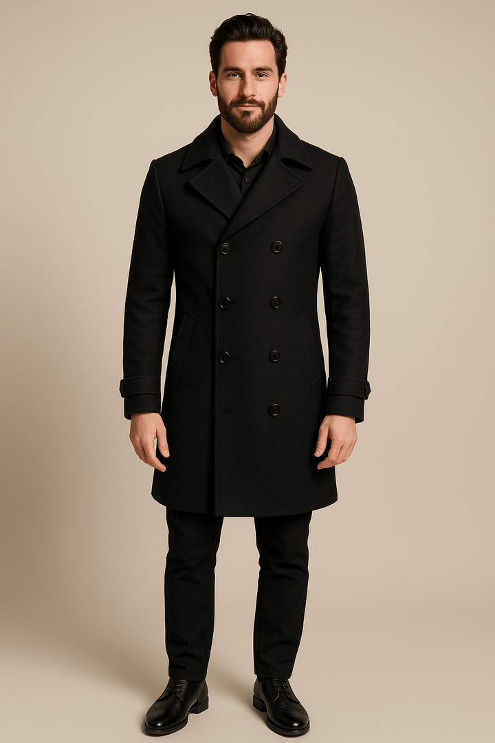 Thor – Men’s Double Button Jacket with Lapel Design & Casual Elegance