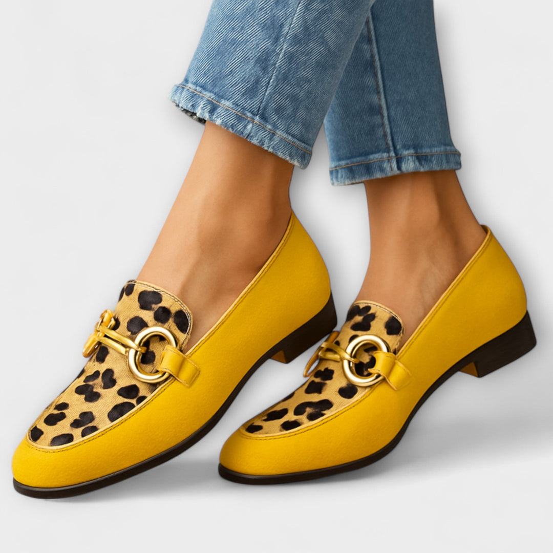 Animal Print Sonia Sneakers with Stylish Buckle Detail