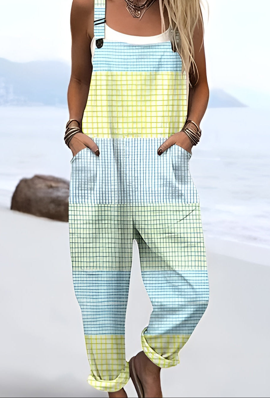 Tilde™ | Pastel Plaid Overalls