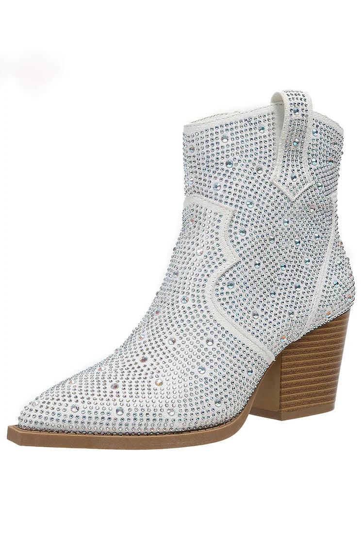 Melas | Stylish Patchwork Ankle Boots with Zipper Detail