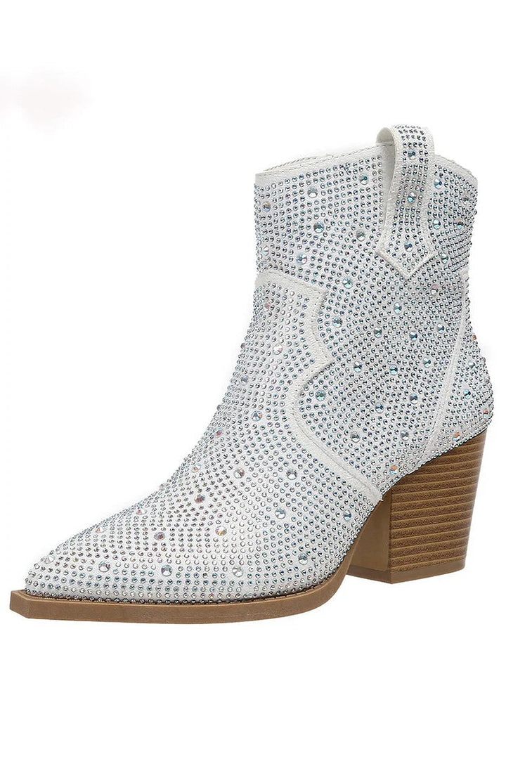 Melas | Stylish Patchwork Ankle Boots with Zipper Detail