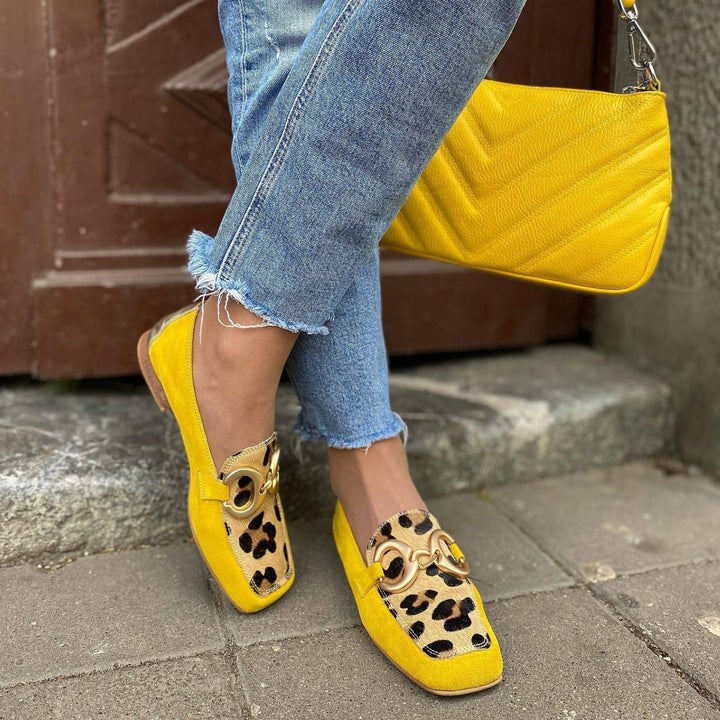 Animal Print Sonia Sneakers with Stylish Buckle Detail