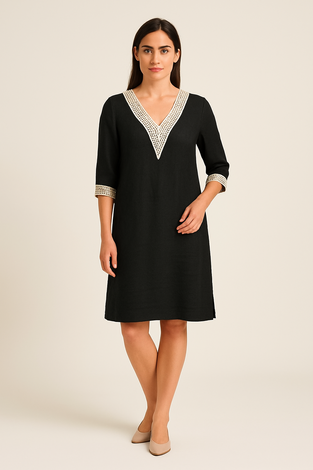 Morven – Tailored Long-Sleeve Top in Soft Breathable Fabric