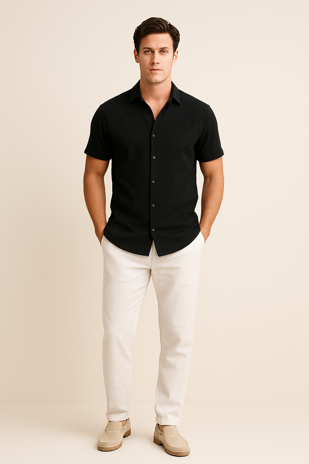 Tom Casual Button-Down Shirt – Short Sleeve