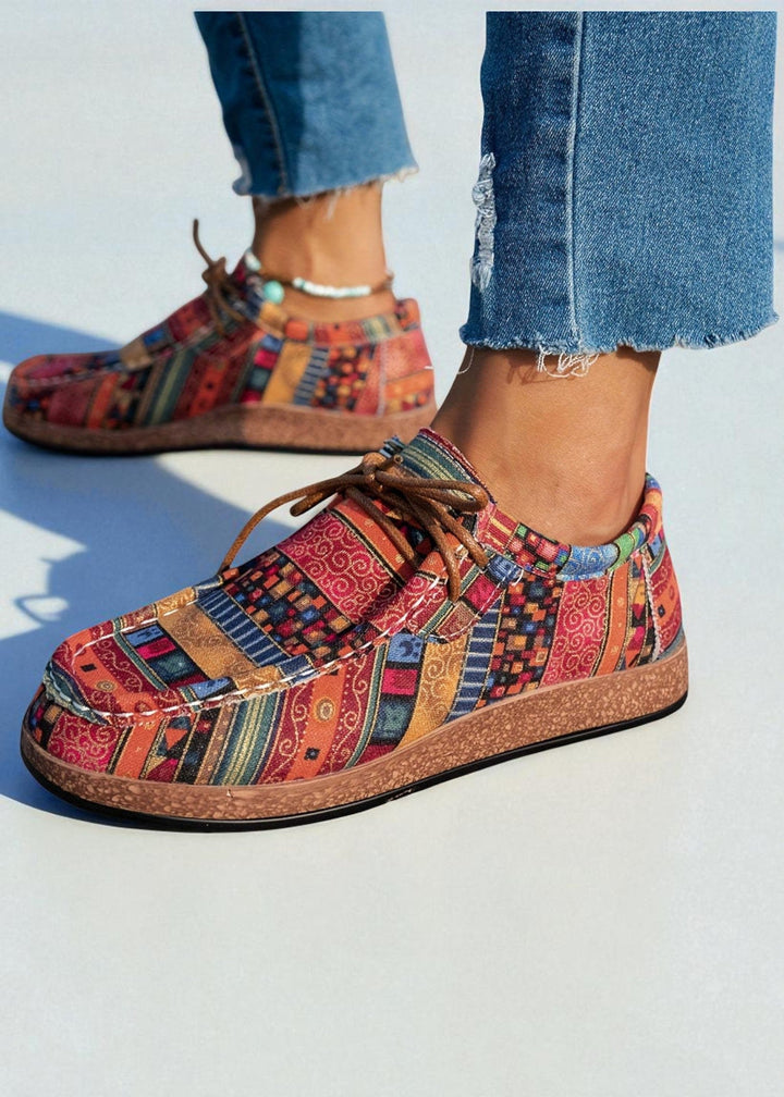 Women’s Casual Shoes with Colourful Ethnic Print