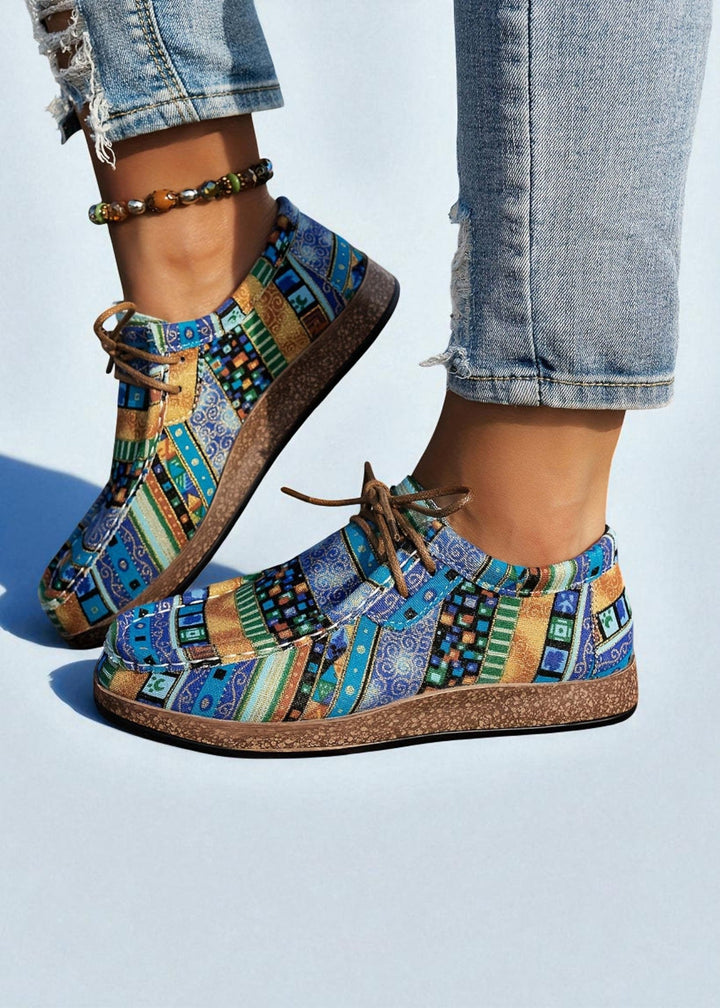 Women’s Casual Shoes with Colourful Ethnic Print