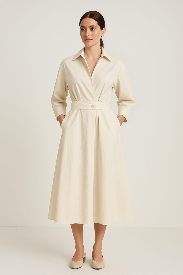Sarah Women's Cotton Style Shirt Dress