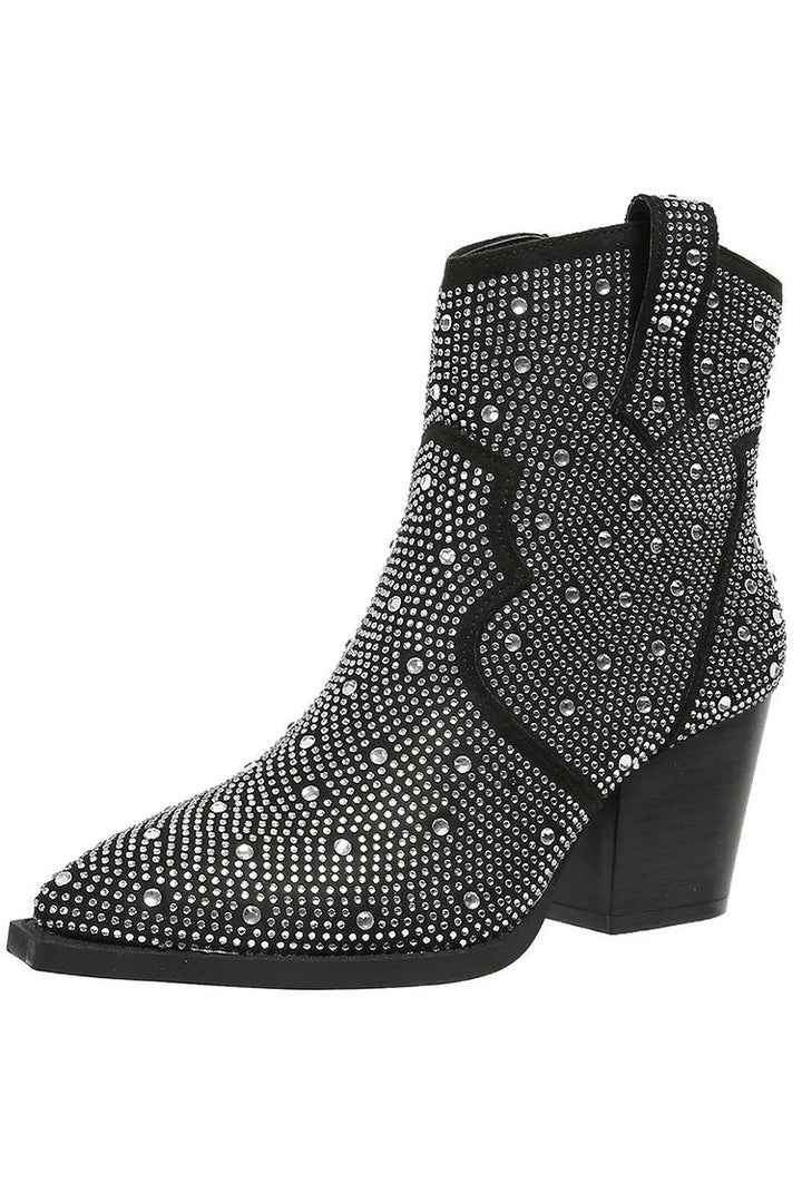 Melas | Stylish Patchwork Ankle Boots with Zipper Detail
