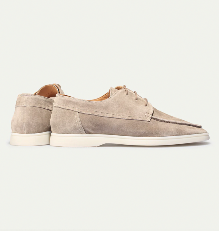 Álvaro – Men's Suede Moccasin Loafers with Lace-Up Finish