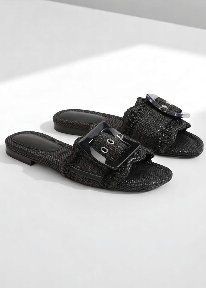 Rivèra Raffia Slides – Natural. Chic. Summery.