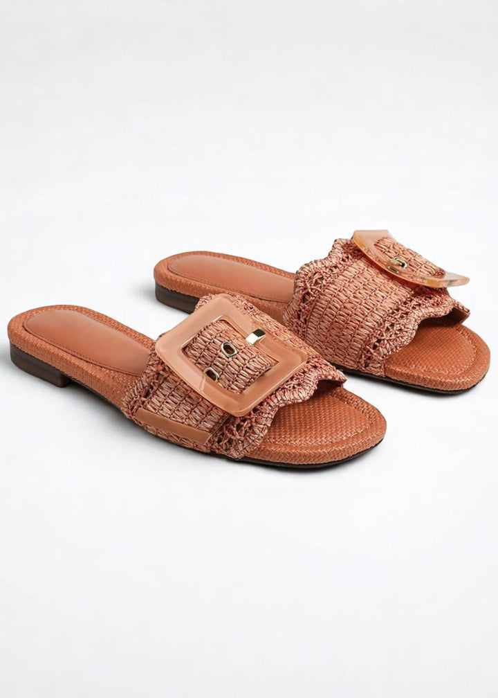 Rivèra Raffia Slides – Natural. Chic. Summery.