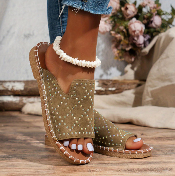 Tavira | Orthopaedic Crystal Stud Sandals