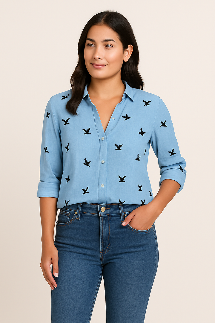 Fionn Women's Blouse – Soft Touch, Tailored Fit, Minimalist Design
