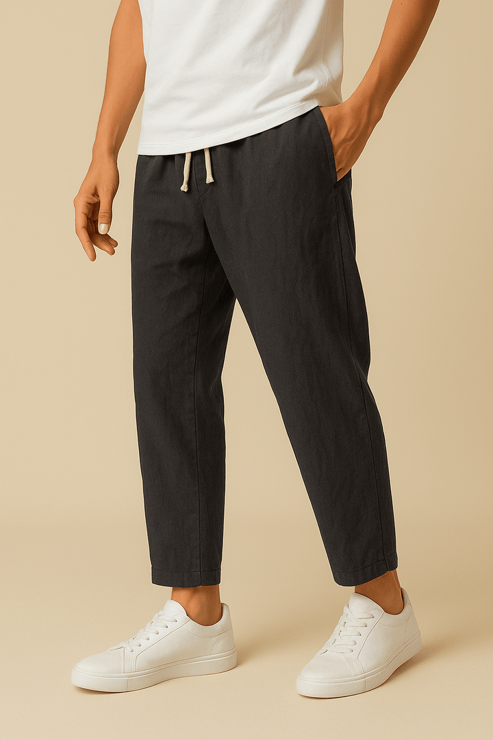 Alicante Beach Lightweight Linen Style Trousers with Breathable Weave