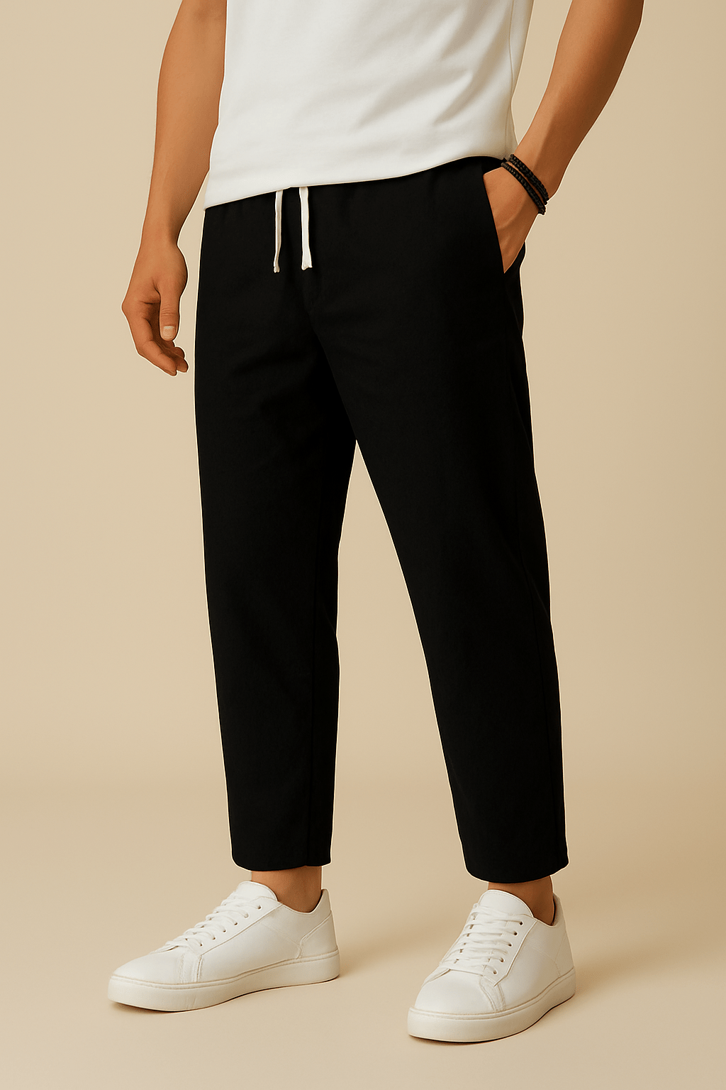 Alicante Beach Lightweight Linen Style Trousers with Breathable Weave