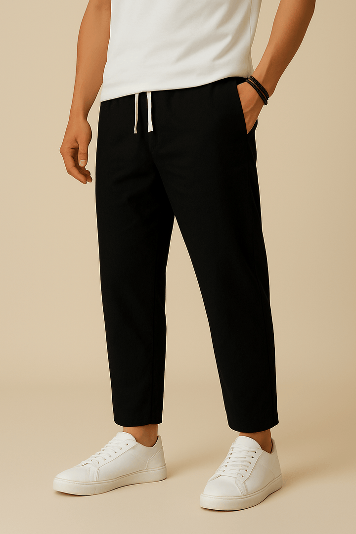 Alicante Beach Lightweight Linen Style Trousers with Breathable Weave