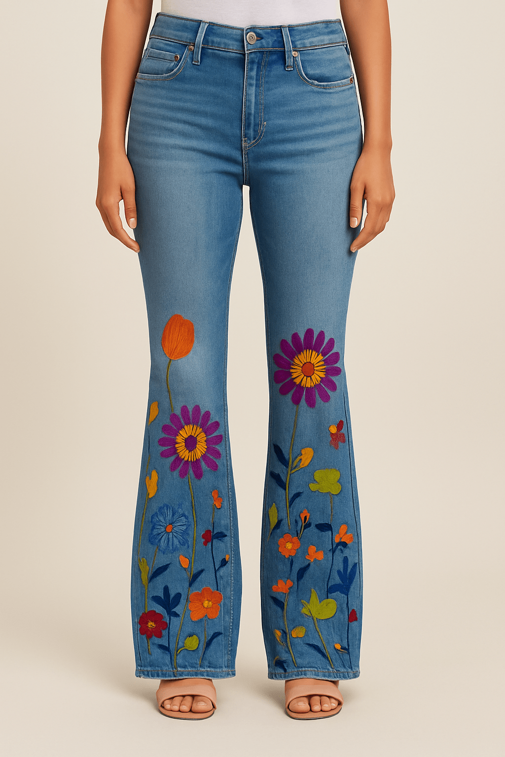 Alice Womens Floral Jeans