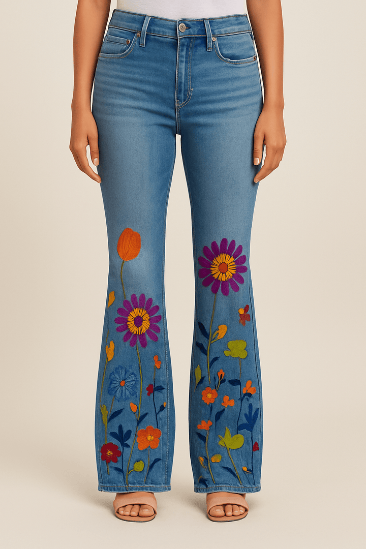 Alice Womens Floral Jeans