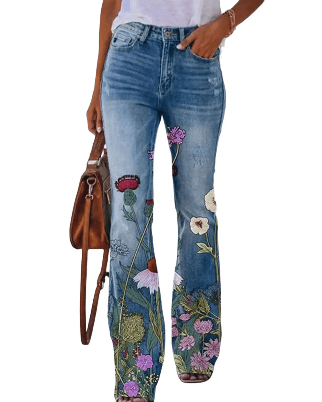 Alice Womens Floral Jeans