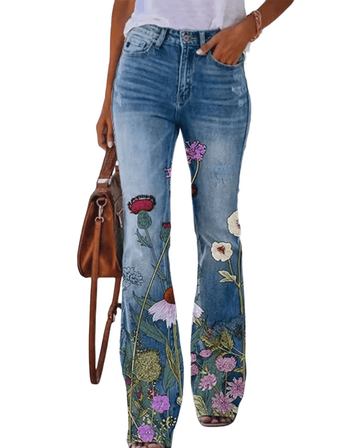 Alice Womens Floral Jeans