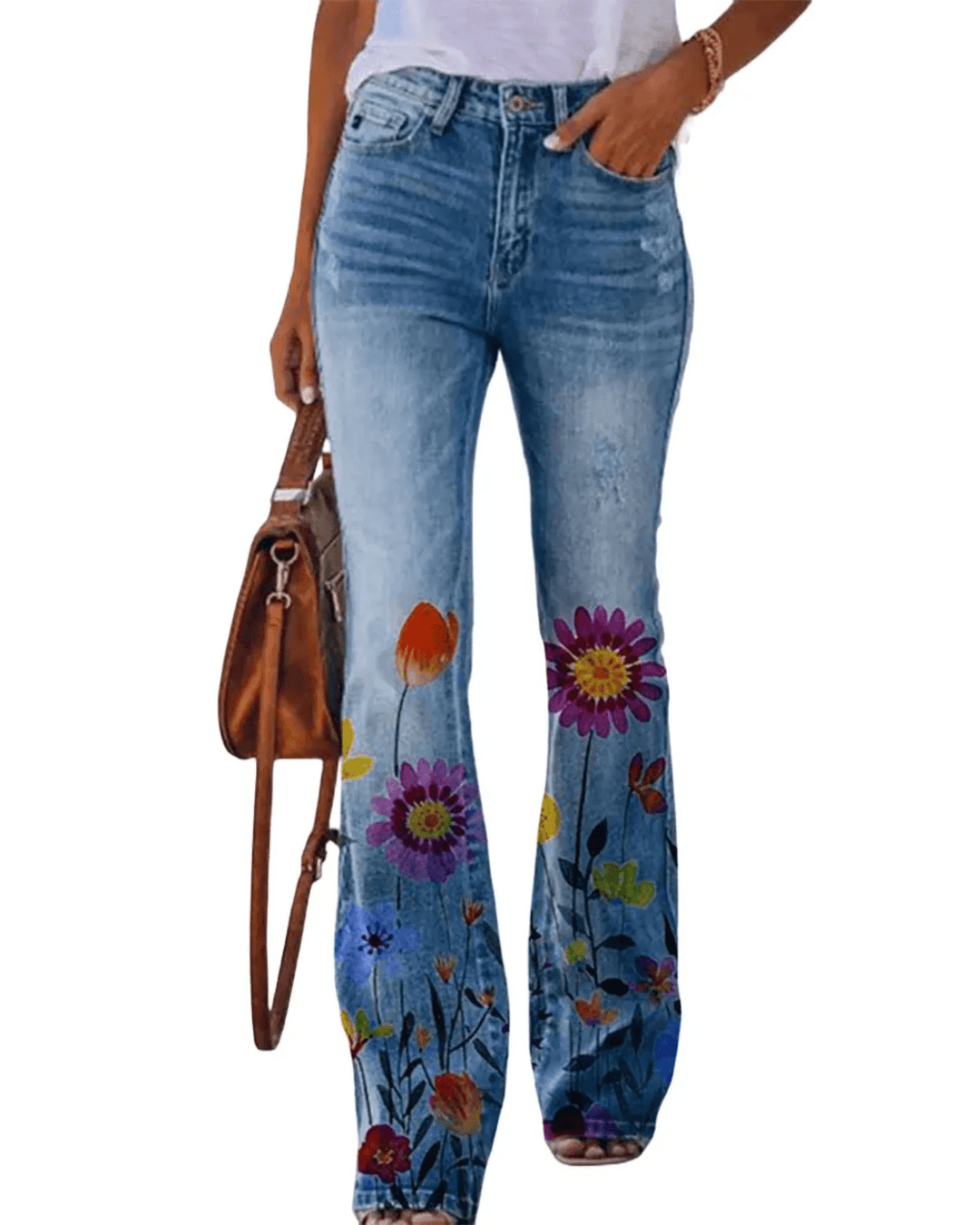 Alice Womens Floral Jeans