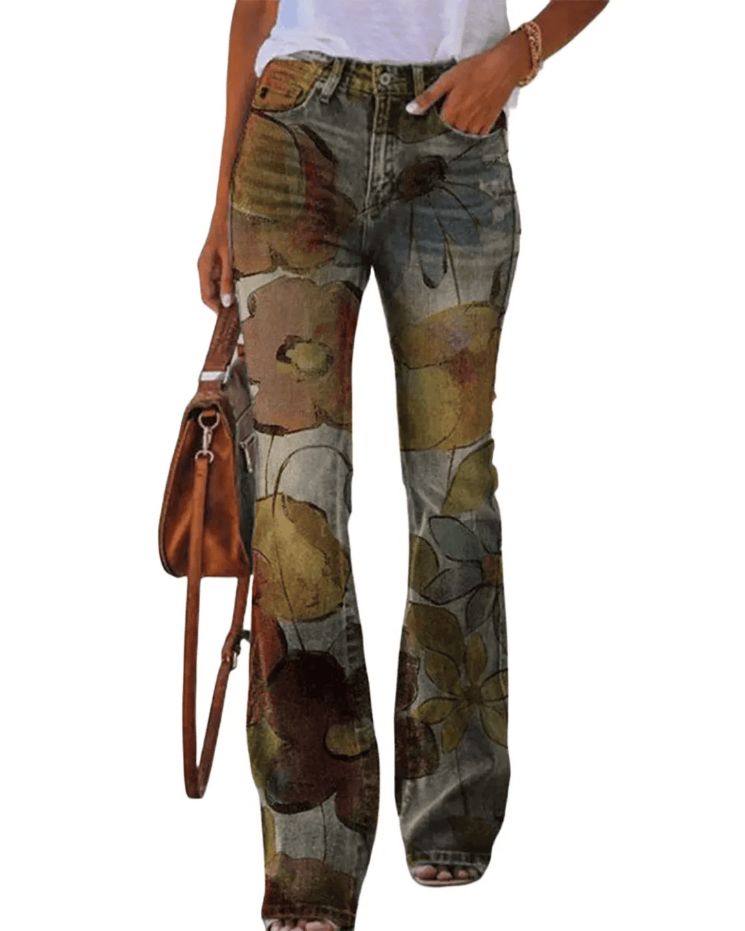 Alice Womens Floral Jeans
