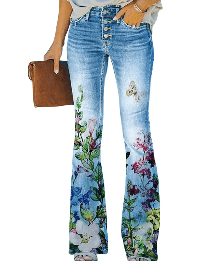 Alice Womens Floral Jeans