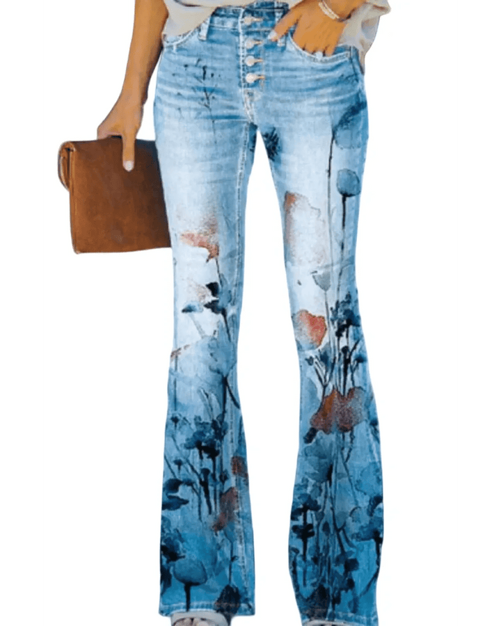 Alice Womens Floral Jeans