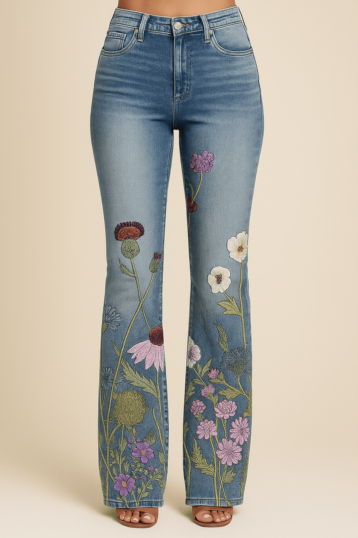 Alice Womens Floral Jeans