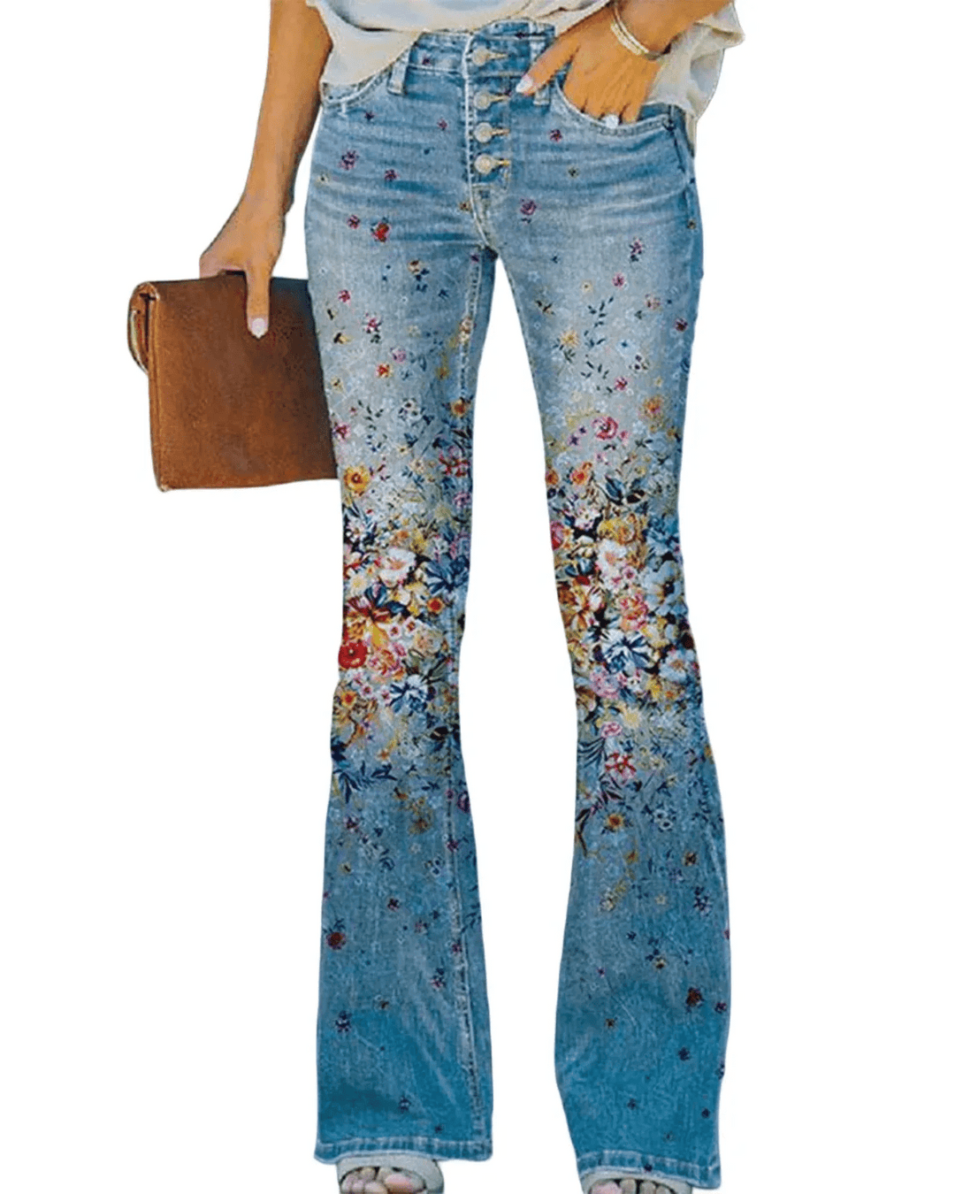 Alice Womens Floral Jeans
