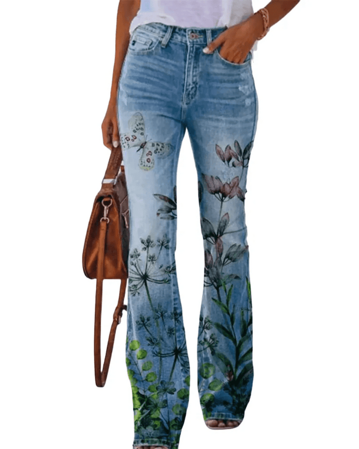 Alice Womens Floral Jeans