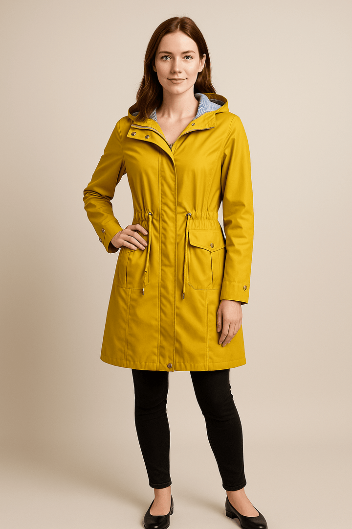 Anaya – Women’s Waterproof Over-Knee Hooded Trench Coat with Adjustable Fit