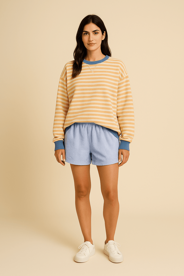 Barb Striped "Cotton Style" Sweater