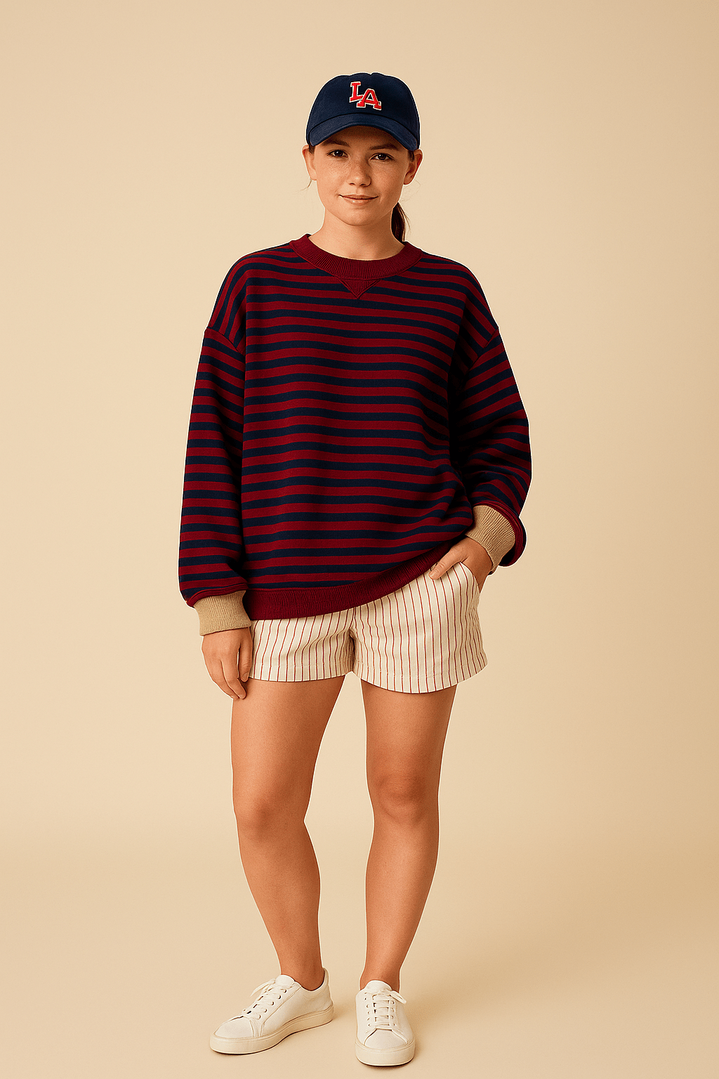 Barb Striped "Cotton Style" Sweater