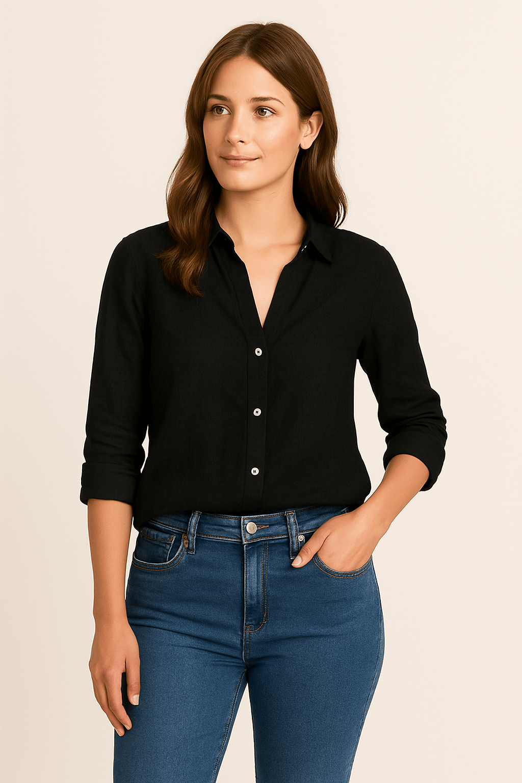 Fionn Women's Blouse – Soft Touch, Tailored Fit, Minimalist Design