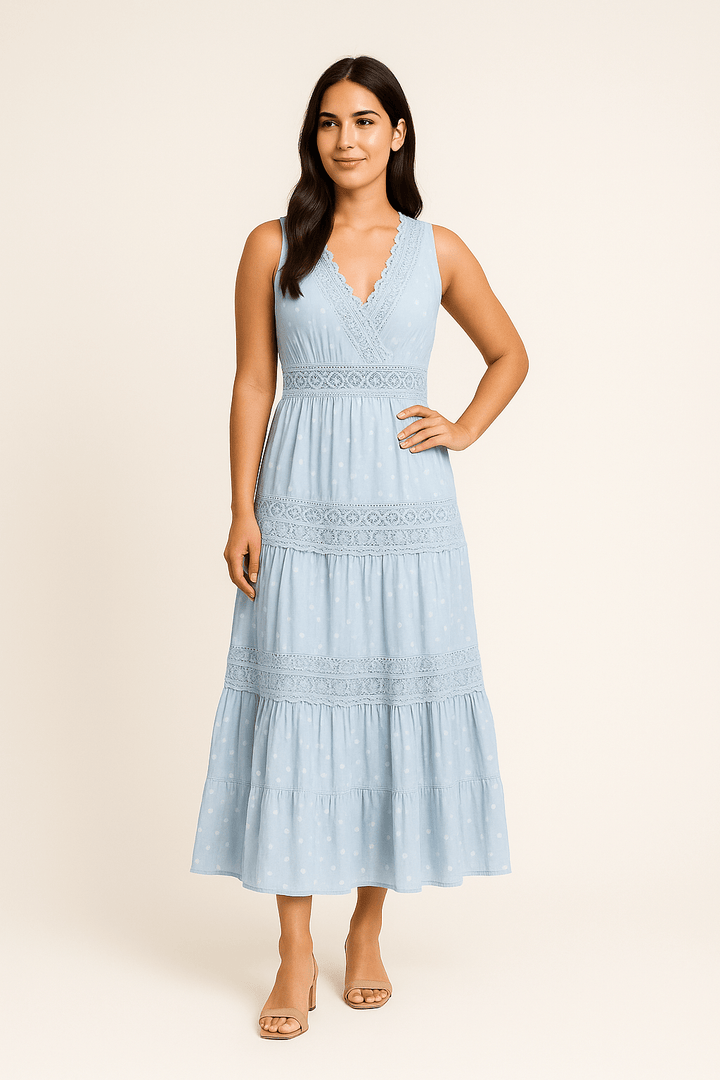 Eimear – Boho Maxi Dress with Tiered Skirt & Flowy Sleeves